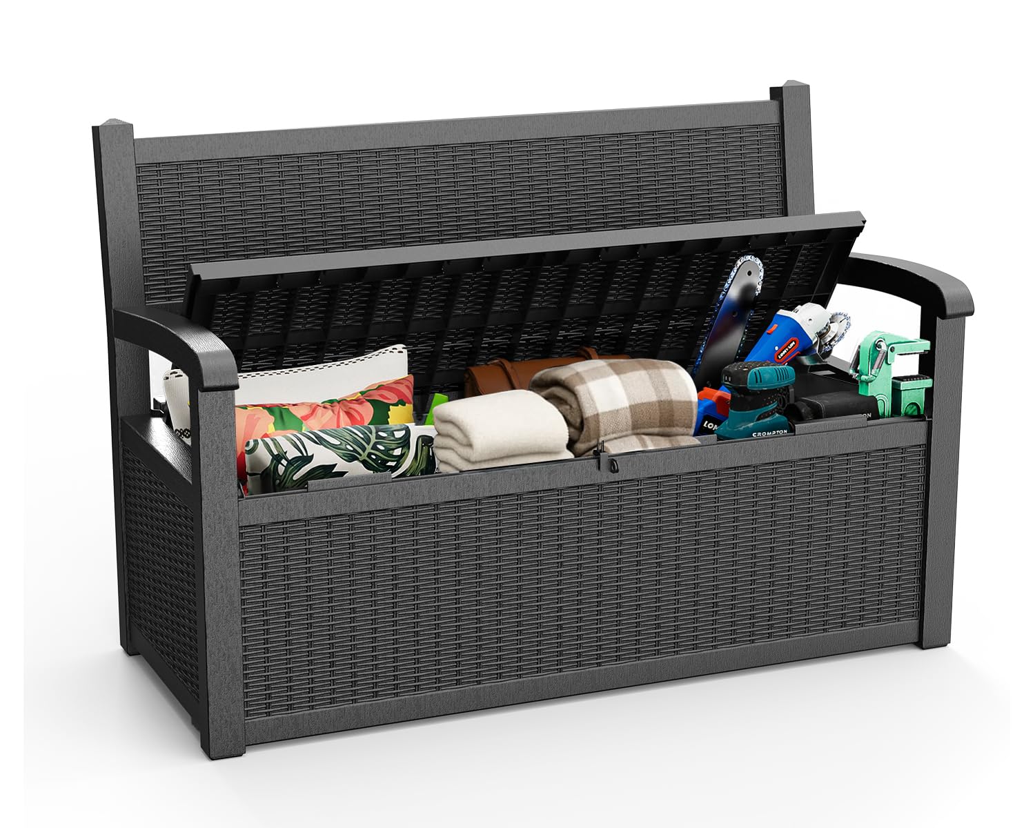 Outdoor Furniture With Storage - 80 Gallon Outdoor Storage Bench Deck