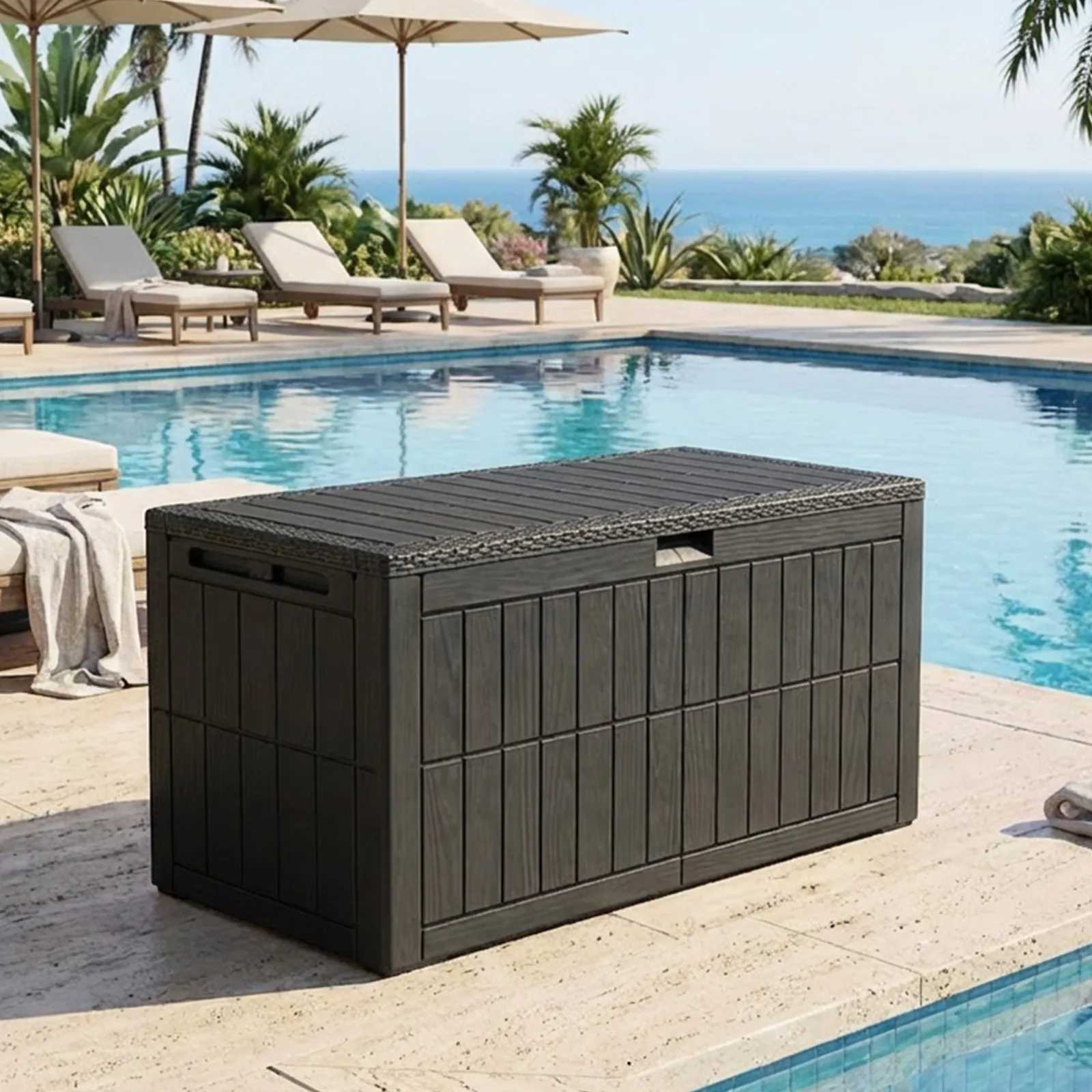 Outdoor Furniture With Storage - 100 Gallon Outdoor Storage Box WaterProof