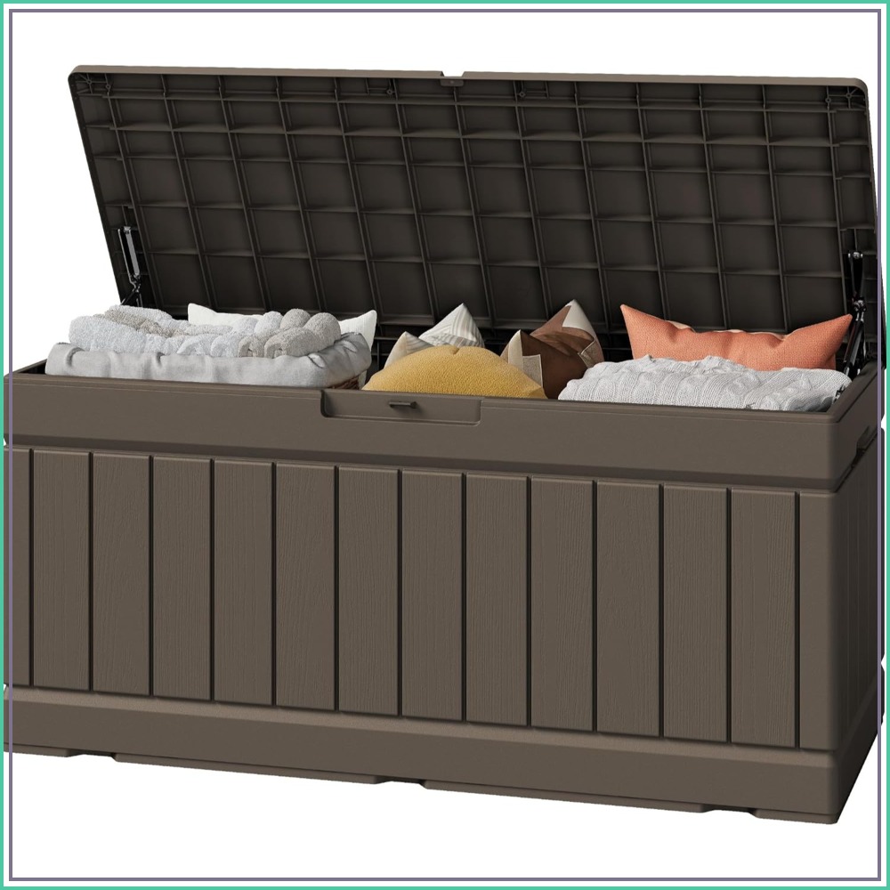 Outdoor Furniture With Storage - 82 Gallon Outdoor Storage Box with