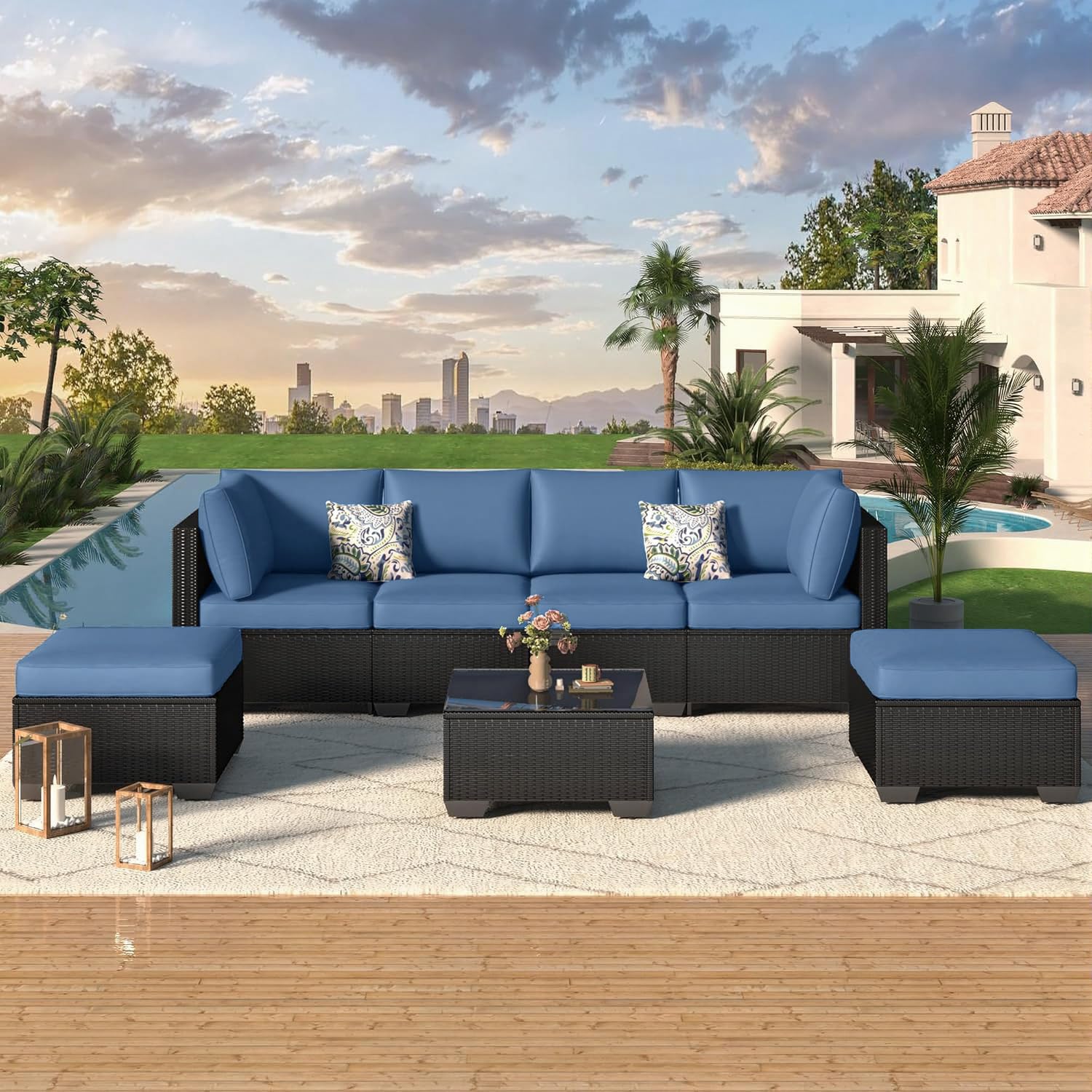 Outdoor Furniture Europe - PE Rattan Outdoor Sectional Sofa Set