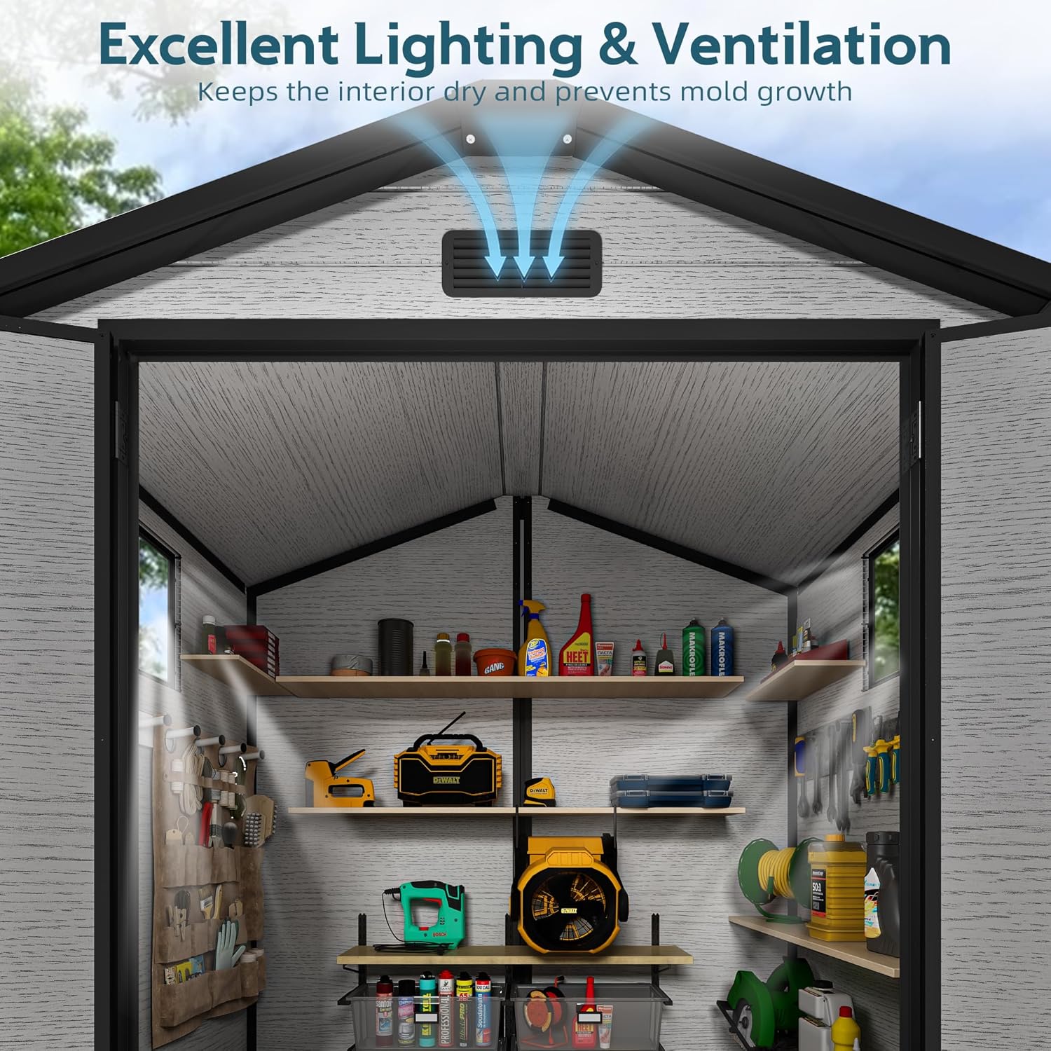 6X4 FT Outdoor Shed, Plastic S - Outdoor Furniture Designer incelemesi ve fiyatı