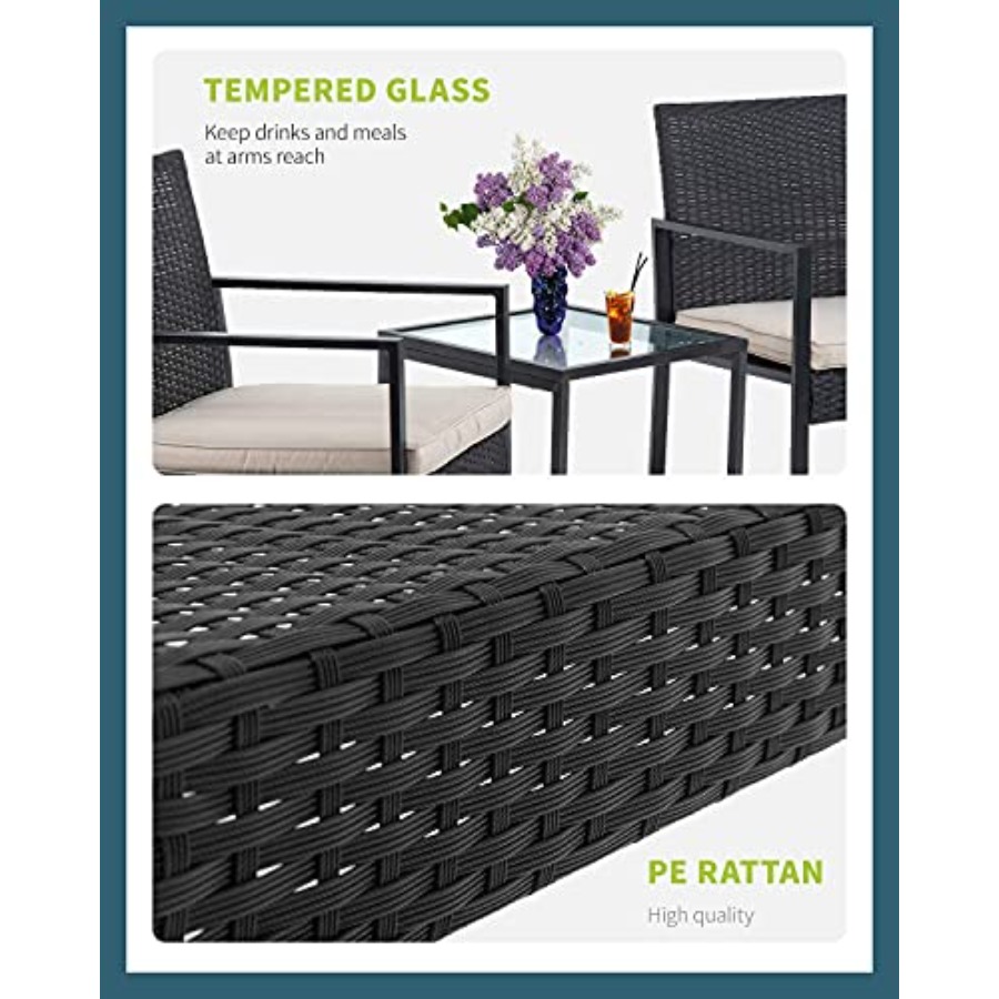 FDW 3 Pieces Outdoor Patio Fur - Outdoor Furniture Patio incelemesi ve fiyatı