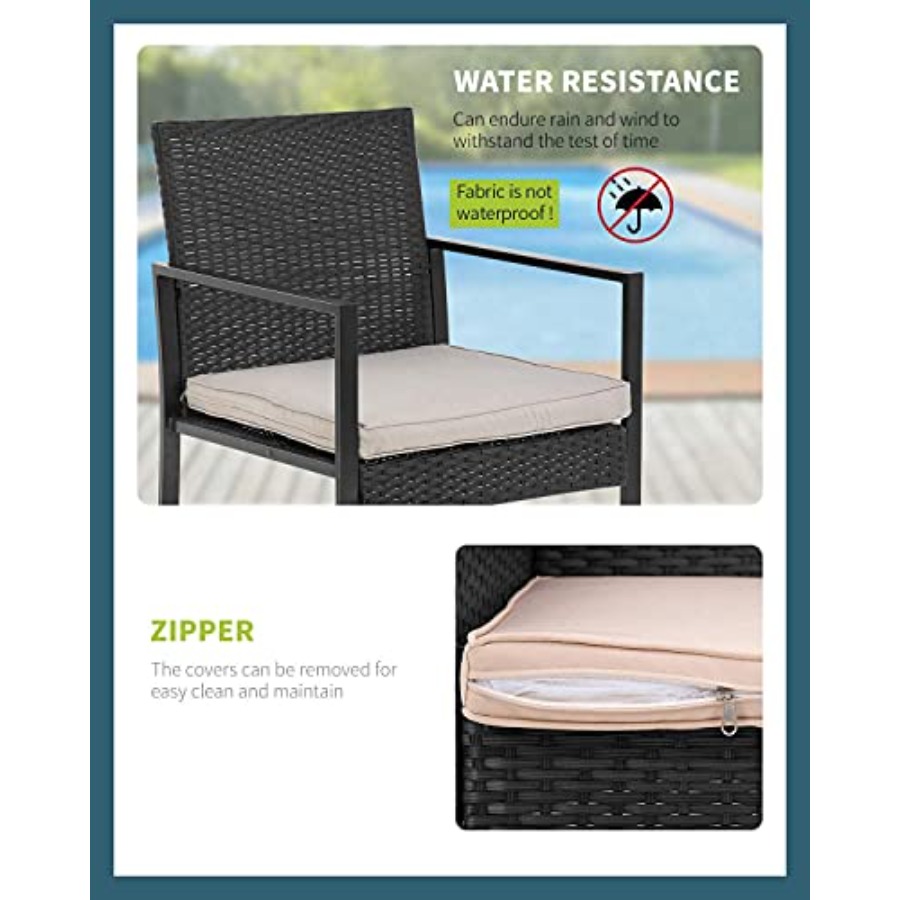 FDW 3 Pieces Outdoor Patio Fur - Outdoor Furniture Patio incelemesi ve fiyatı
