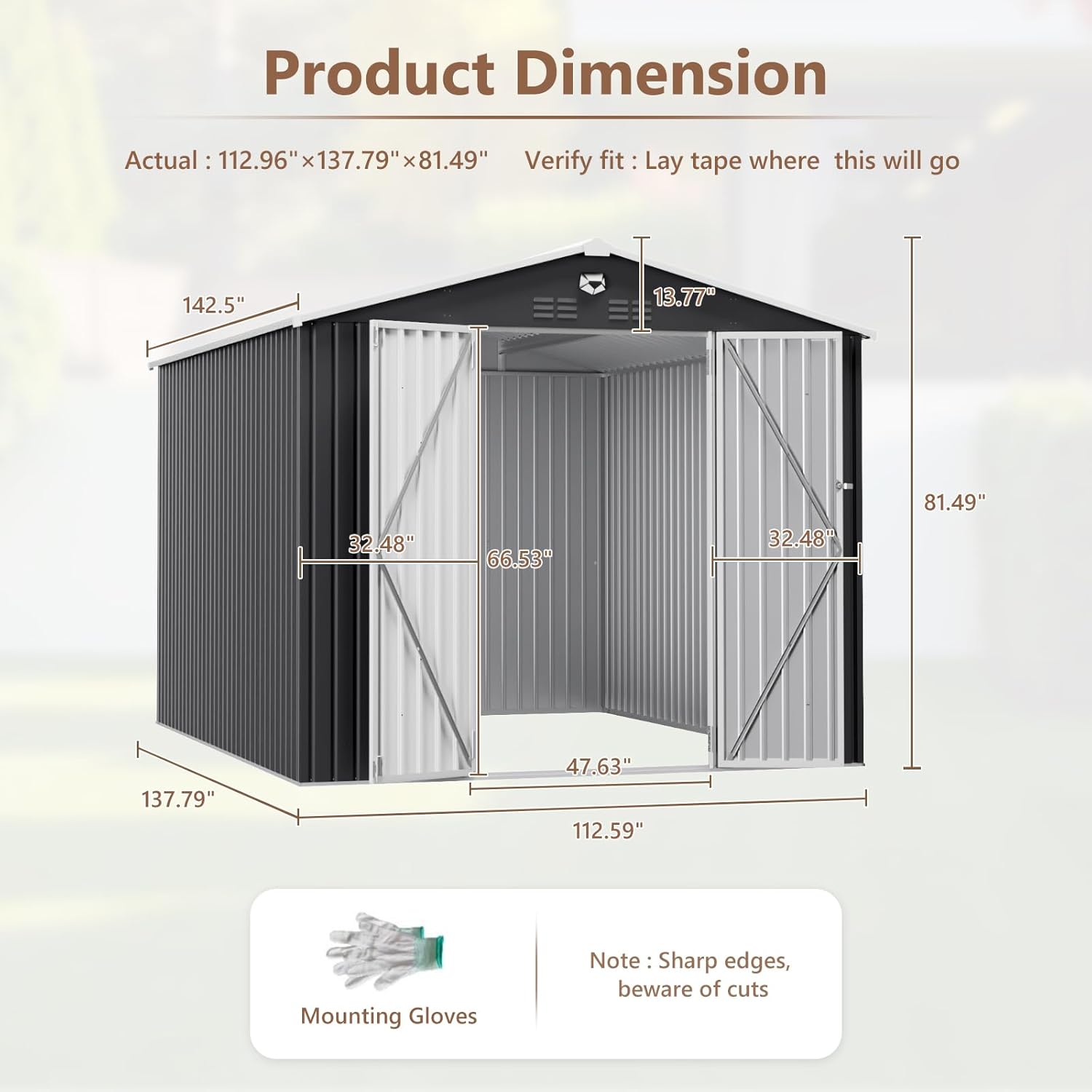 10x12 FT Metal Outdoor Storage - Outdoor Furniture Designer incelemesi ve fiyatı