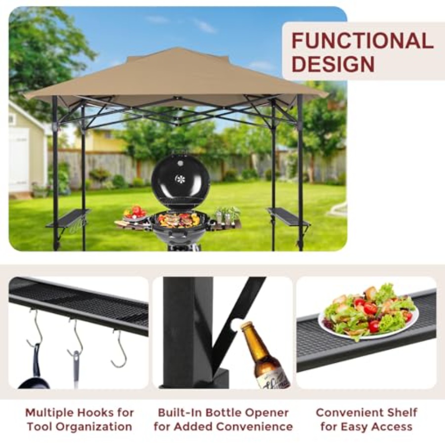 Outdoor BBQ gazebo, aluminum f - Gazebo Pop Up incelemesi ve fiyatı
