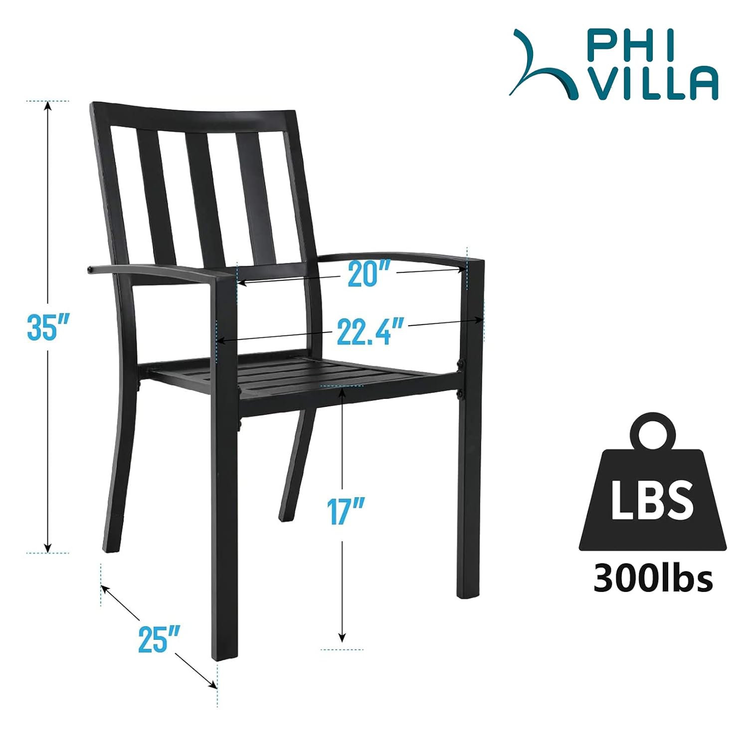2-Pack Stackable Wrought-Iron  - Outdoor Furniture Europe incelemesi ve fiyatı