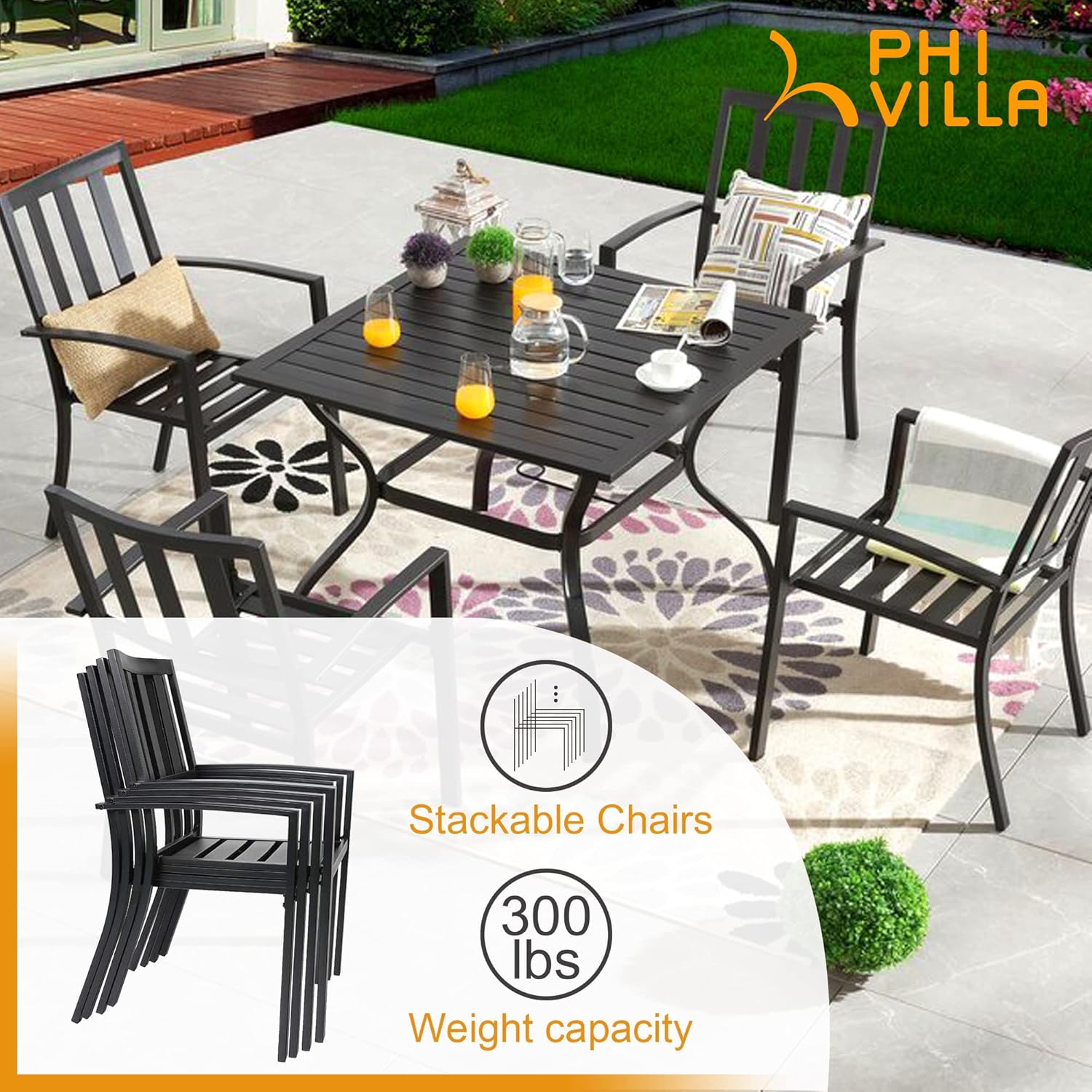 2-Pack Stackable Wrought-Iron  - Outdoor Furniture Europe incelemesi ve fiyatı