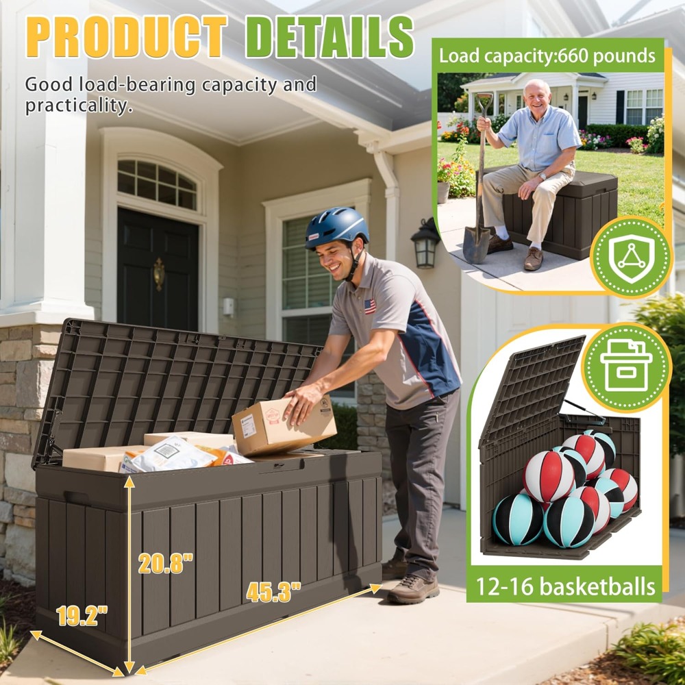 82 Gallon Outdoor Storage Box  - Outdoor Furniture With Storage incelemesi ve fiyatı