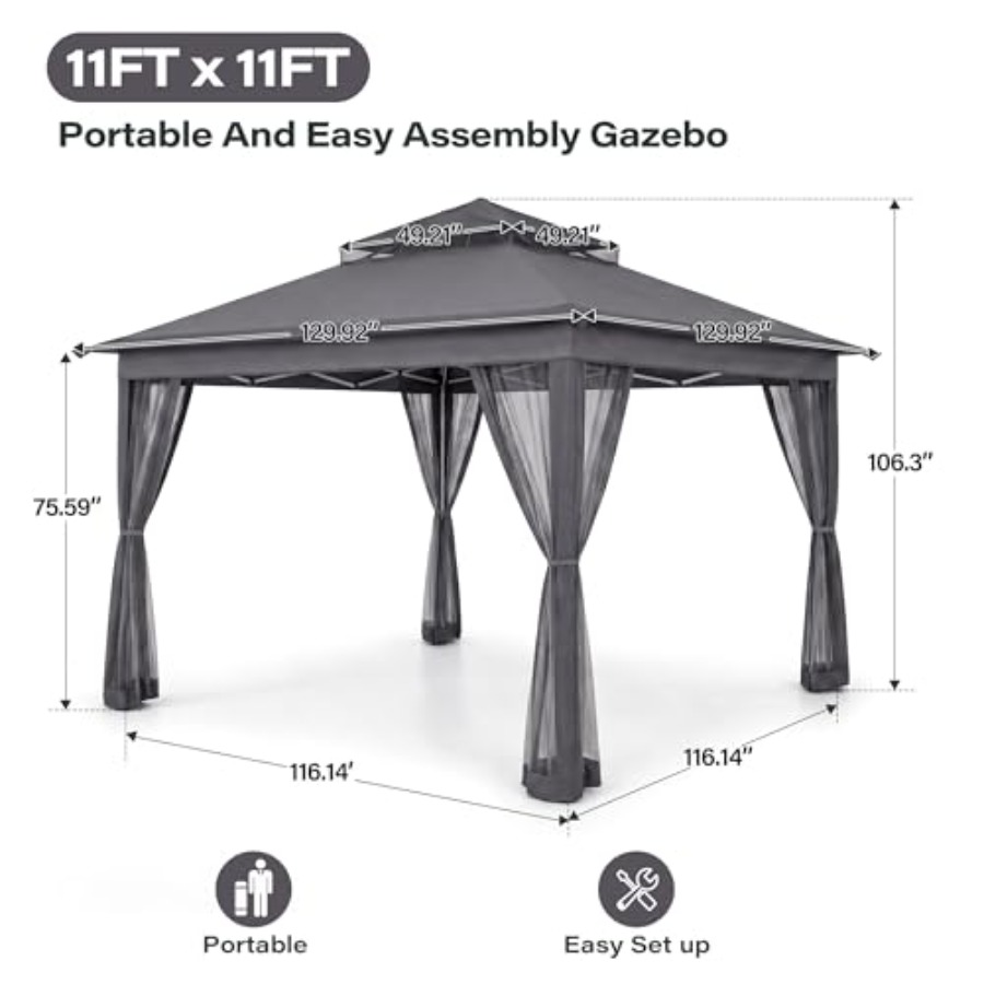 Pop Up Gazebo Mosquito Netting - Gazebo Pop Up incelemesi ve fiyatı