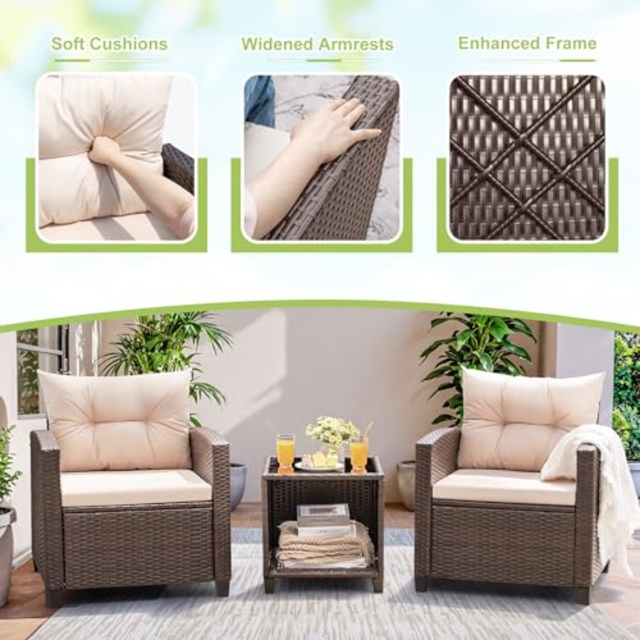 Devoko 3 Pieces Patio Furnitur - Outdoor Furniture Patio incelemesi ve fiyatı