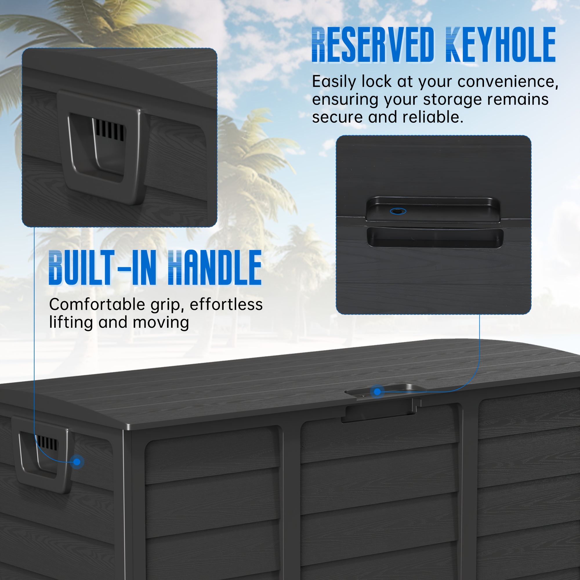 Weatherproof Resin Storage, 75 - Outdoor Furniture With Storage incelemesi ve fiyatı