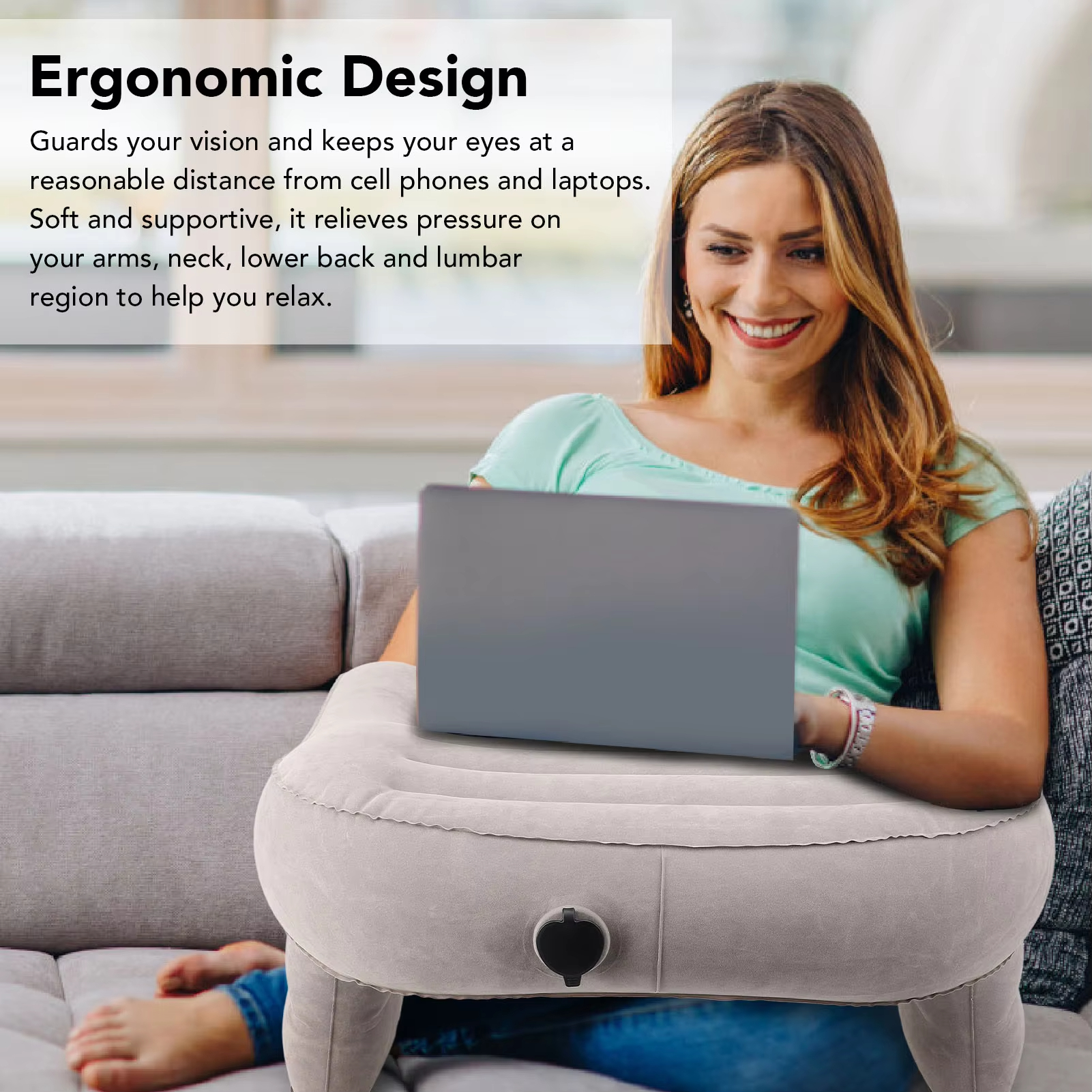 Inflatable Lap Desk Pillow Inf - Outdoor Furniture Designer incelemesi ve fiyatı