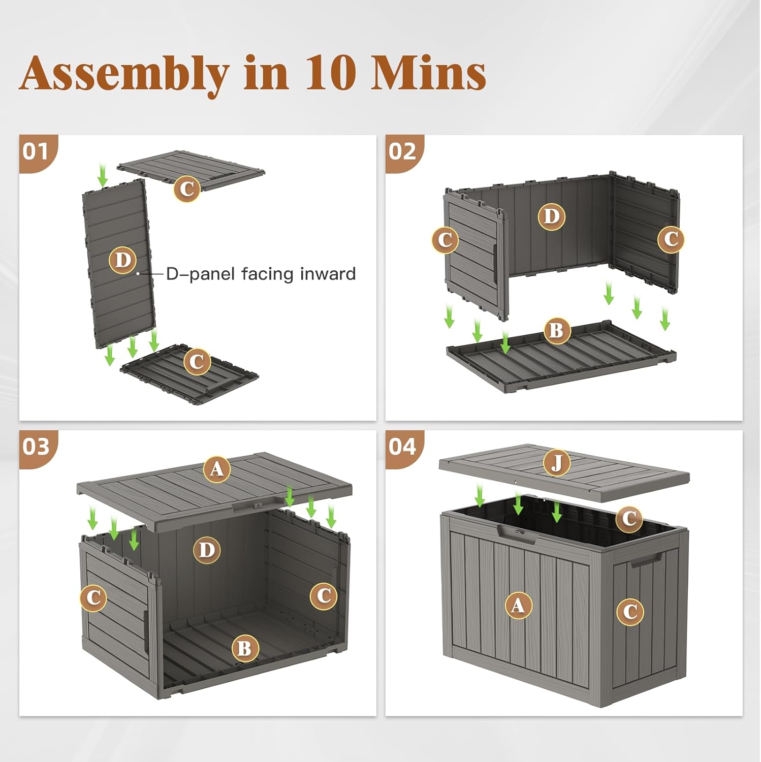 45Gal Black Deck Box - Waterpr - Outdoor Furniture With Storage incelemesi ve fiyatı