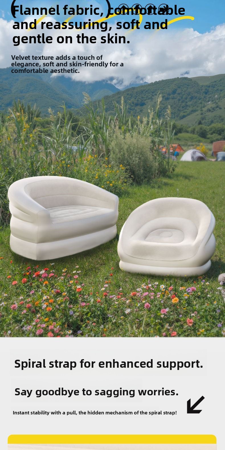 Portable Iatable Sofa for Cam  - Outdoor Furniture Designer incelemesi ve fiyatı