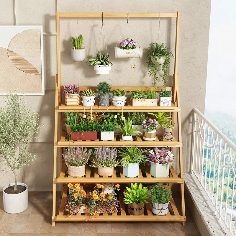 Solid Wood Flower Shelf Plant  - Outdoor Furniture Designer incelemesi ve fiyatı