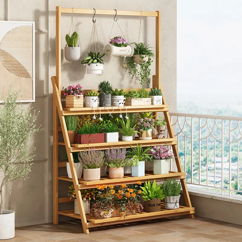 Solid Wood Flower Shelf Plant  - Outdoor Furniture Designer incelemesi ve fiyatı