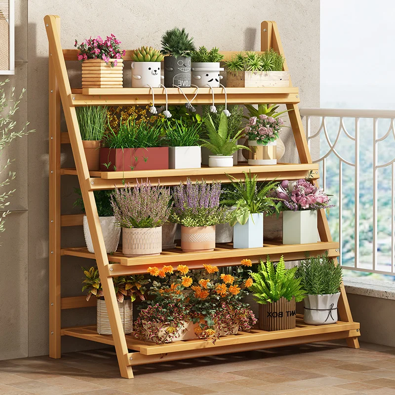 Solid Wood Flower Shelf Plant  - Outdoor Furniture Designer incelemesi ve fiyatı
