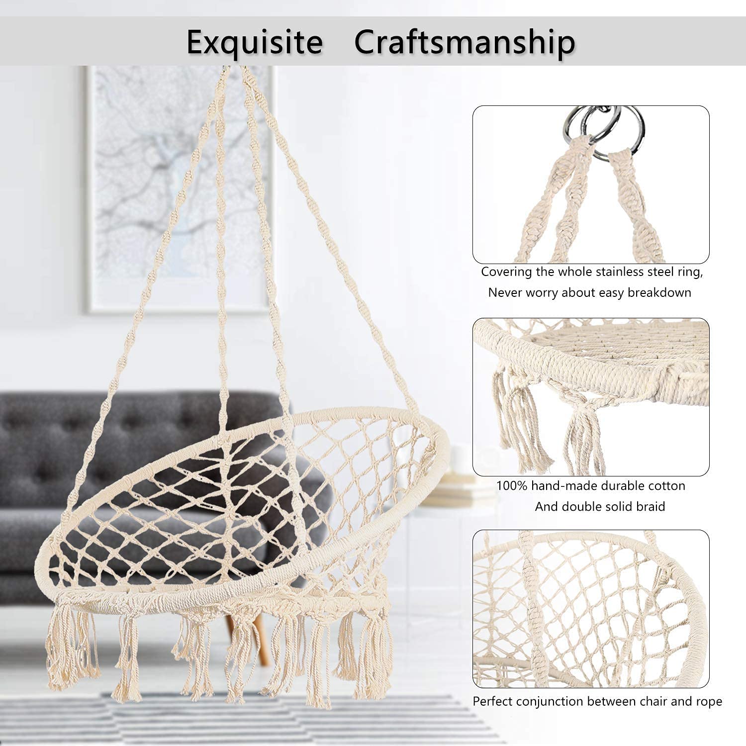 Hammock Hanging Swinging Chair - Outdoor Furniture Europe incelemesi ve fiyatı