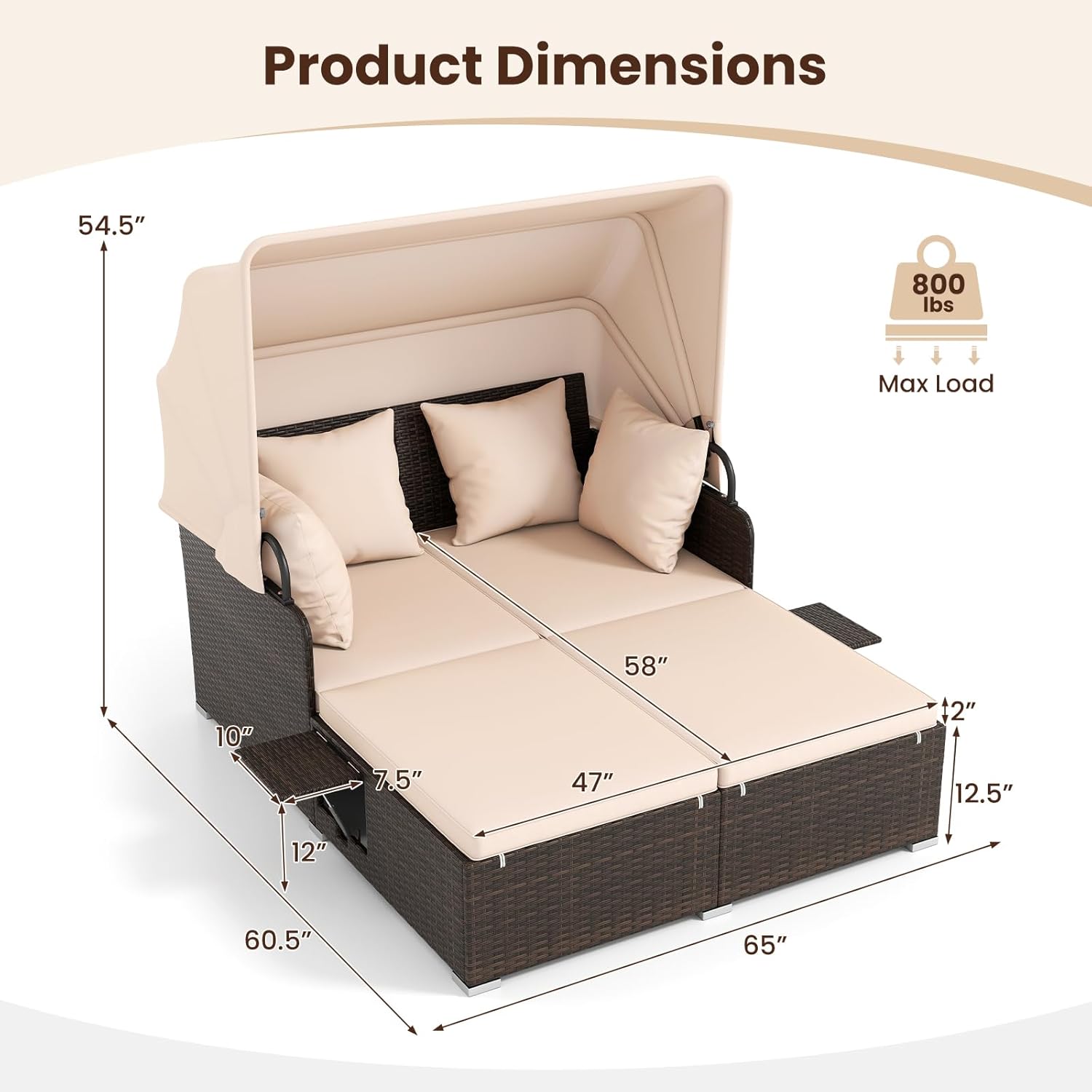 Outdoor Daybed, 2-Person Wicke - Outdoor Furniture Europe incelemesi ve fiyatı