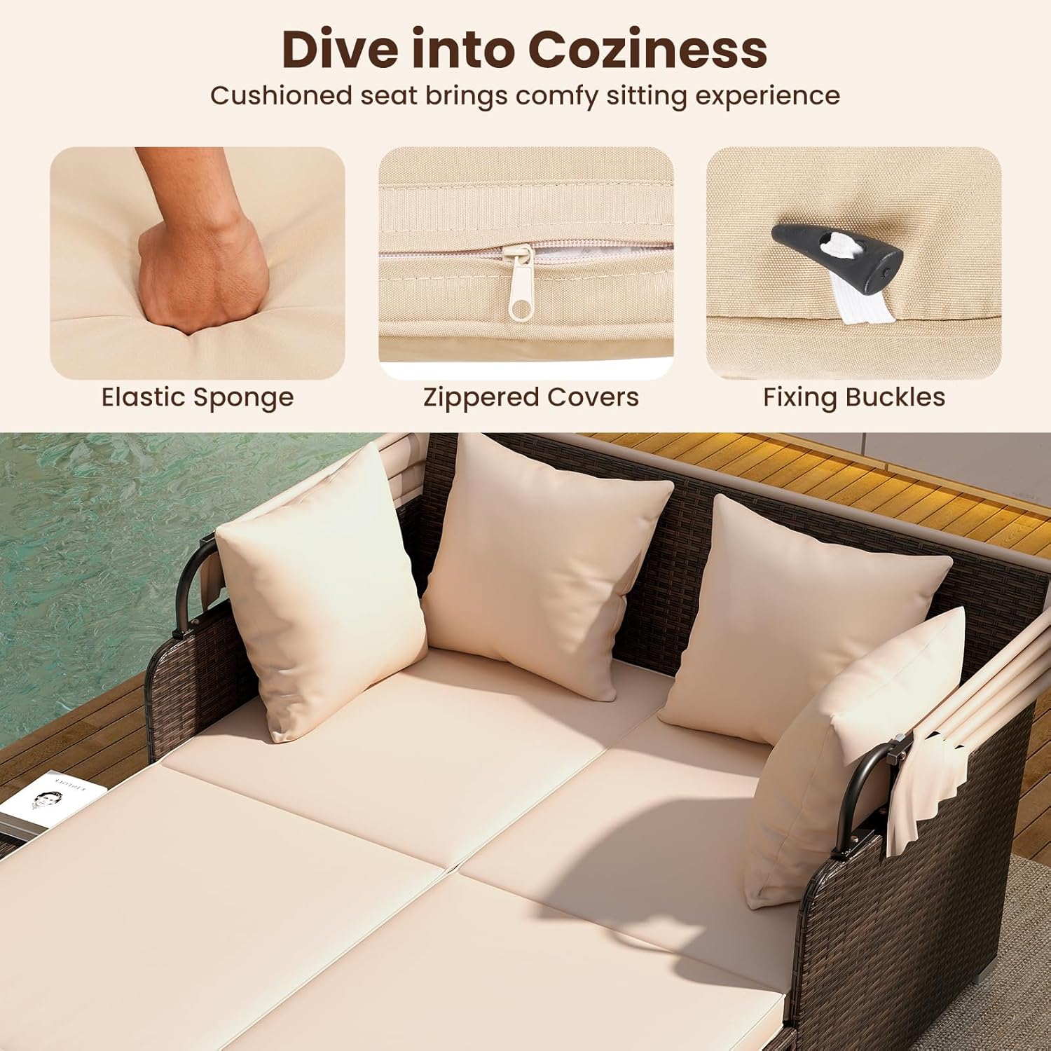 Outdoor Daybed, 2-Person Wicke - Outdoor Furniture Europe incelemesi ve fiyatı