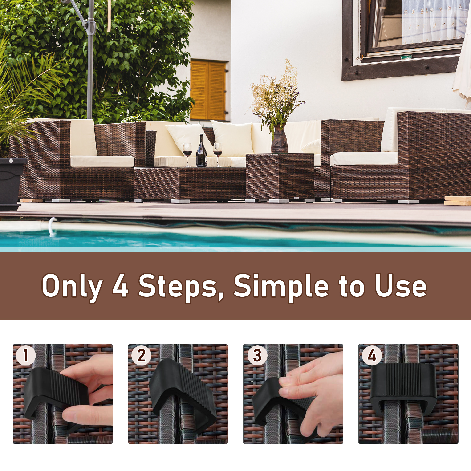 Set of 10 Outdoor Patio Wicker - Outdoor Furniture Patio incelemesi ve fiyatı