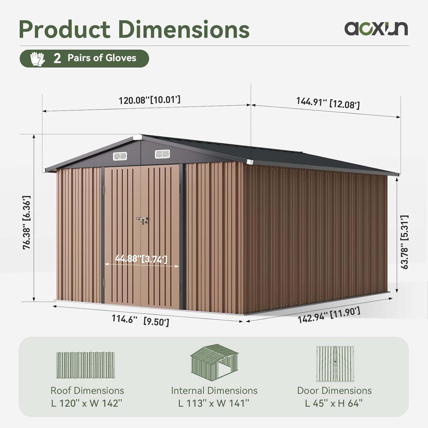 10 x 12FT Outdoor Storage Shed - Outdoor Furniture With Storage incelemesi ve fiyatı