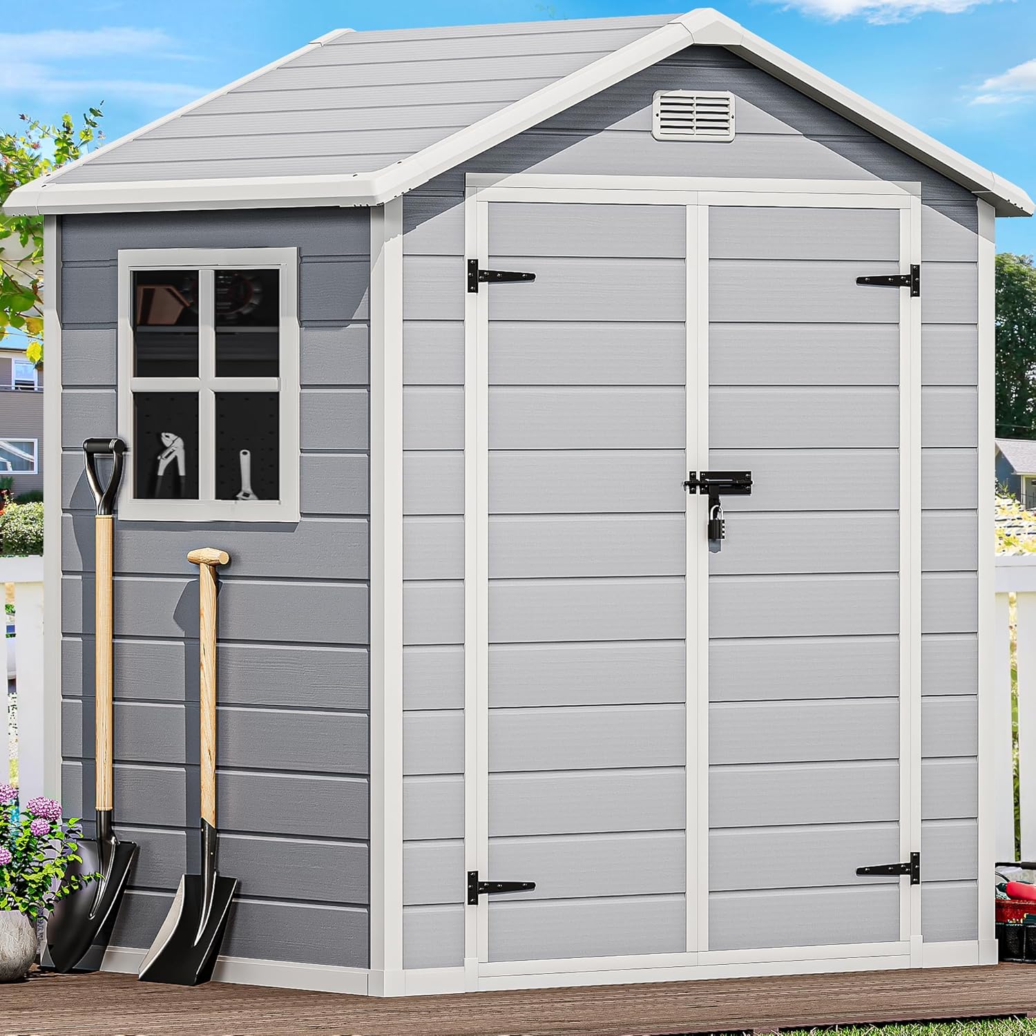 6x4.4 FT Outdoor Resin Storage - Outdoor Furniture With Storage incelemesi ve fiyatı
