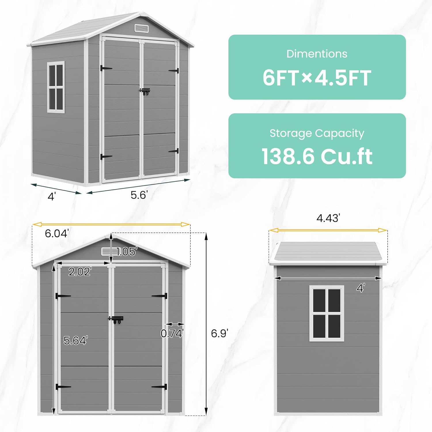 Outdoor Resin Storage Shed 6x4 - Outdoor Furniture With Storage incelemesi ve fiyatı