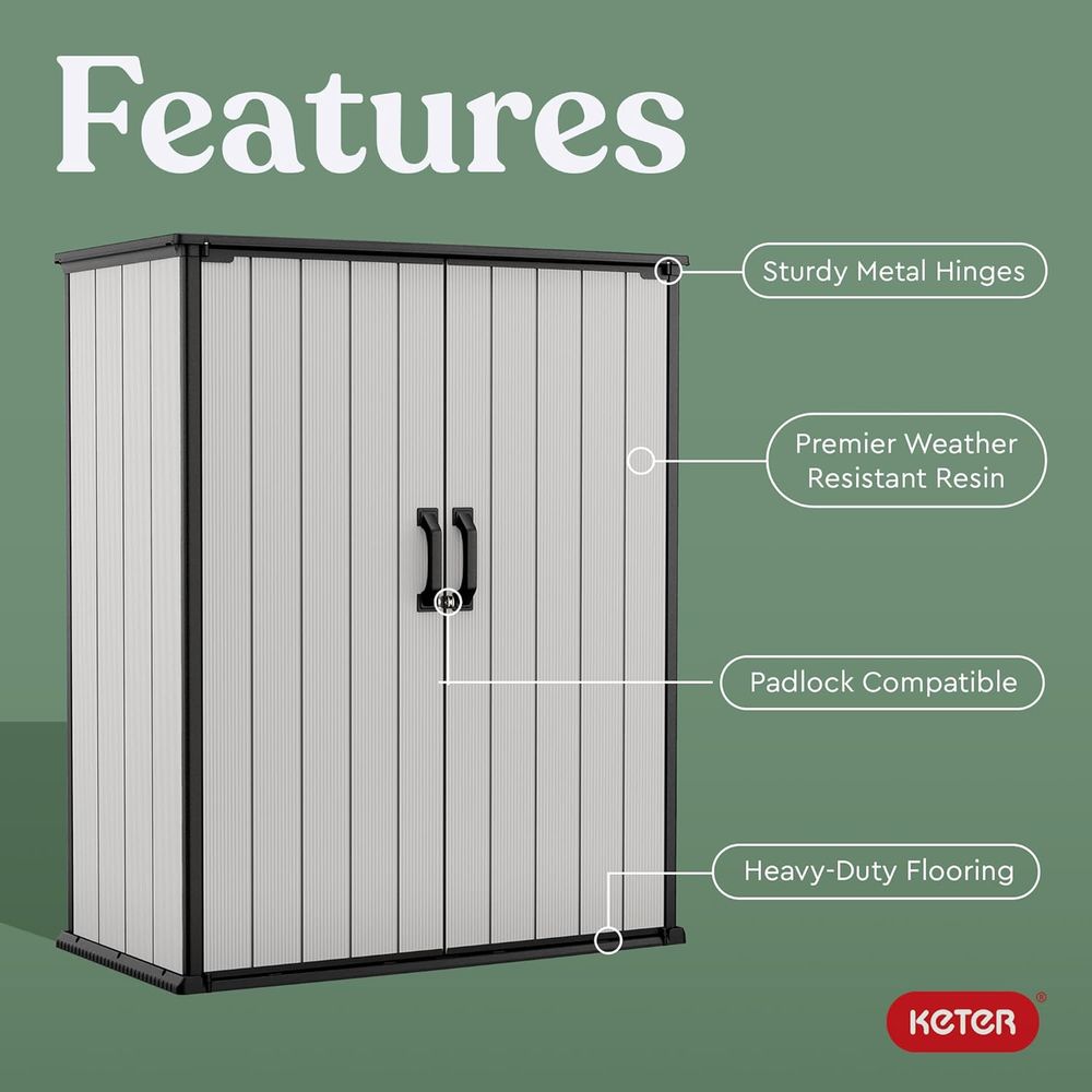 Resin Outdoor Storage Shed, 4. - Outdoor Furniture Patio incelemesi ve fiyatı