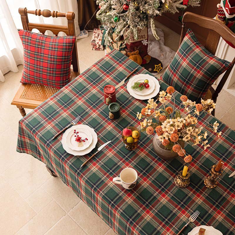 Christmas Decoration Plaid Tab - Outdoor Furniture Green incelemesi ve fiyatı
