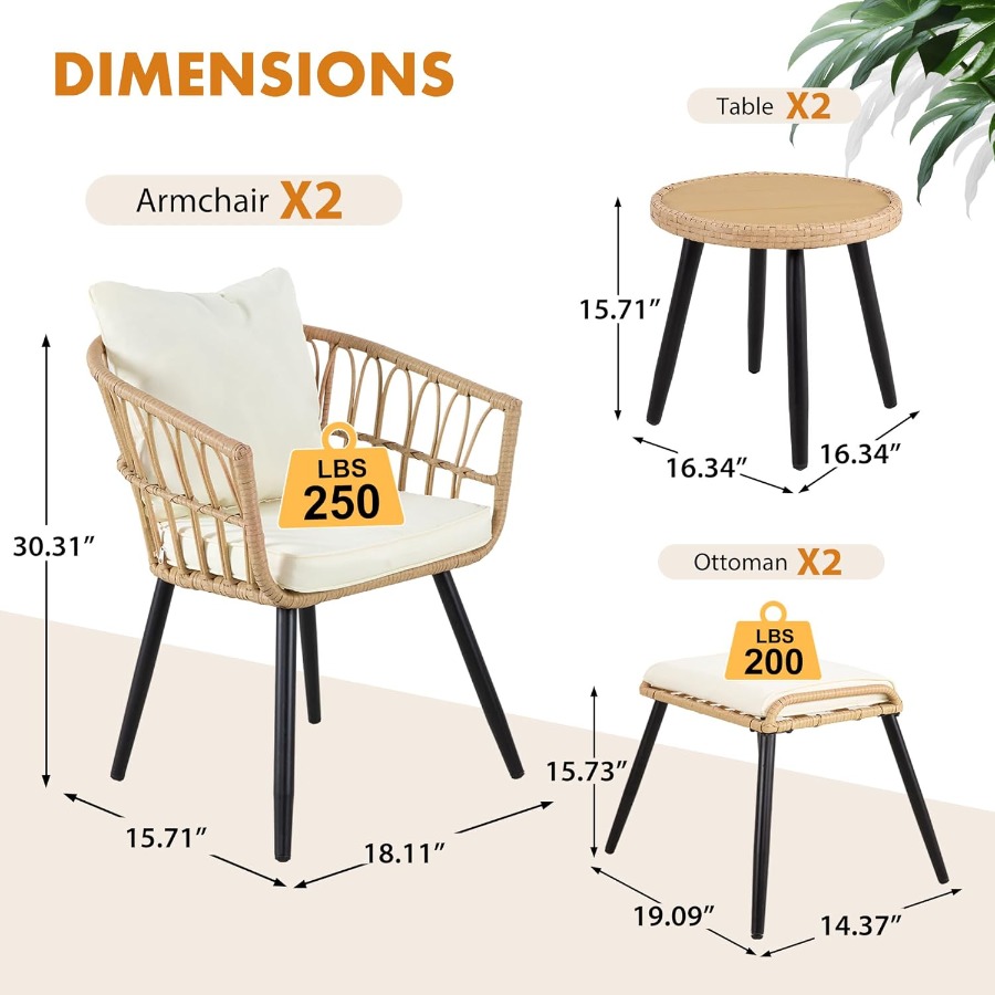 5 Piece Patio Furniture Set Ou - Outdoor Furniture Patio incelemesi ve fiyatı