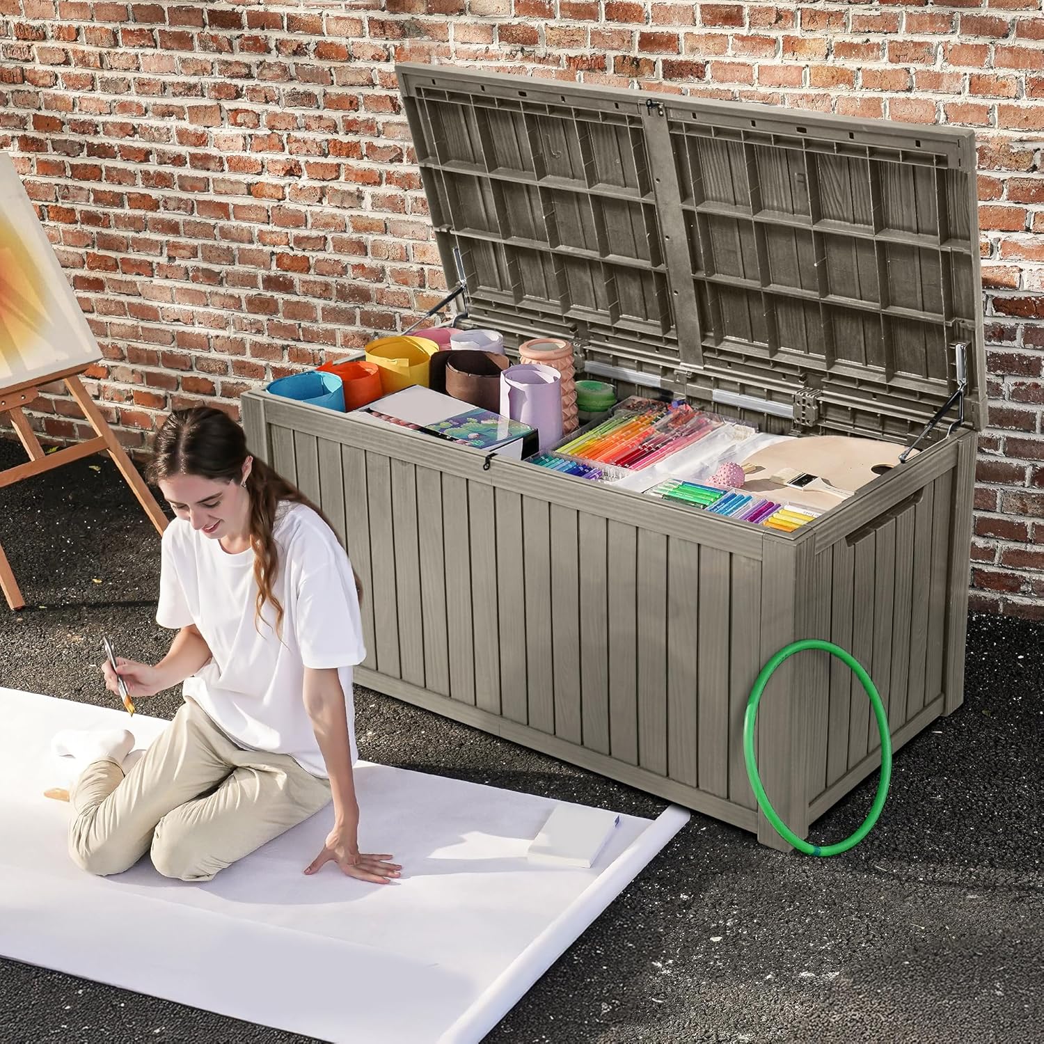 220 Gallon Extra-Large Patio D - Outdoor Furniture With Storage incelemesi ve fiyatı
