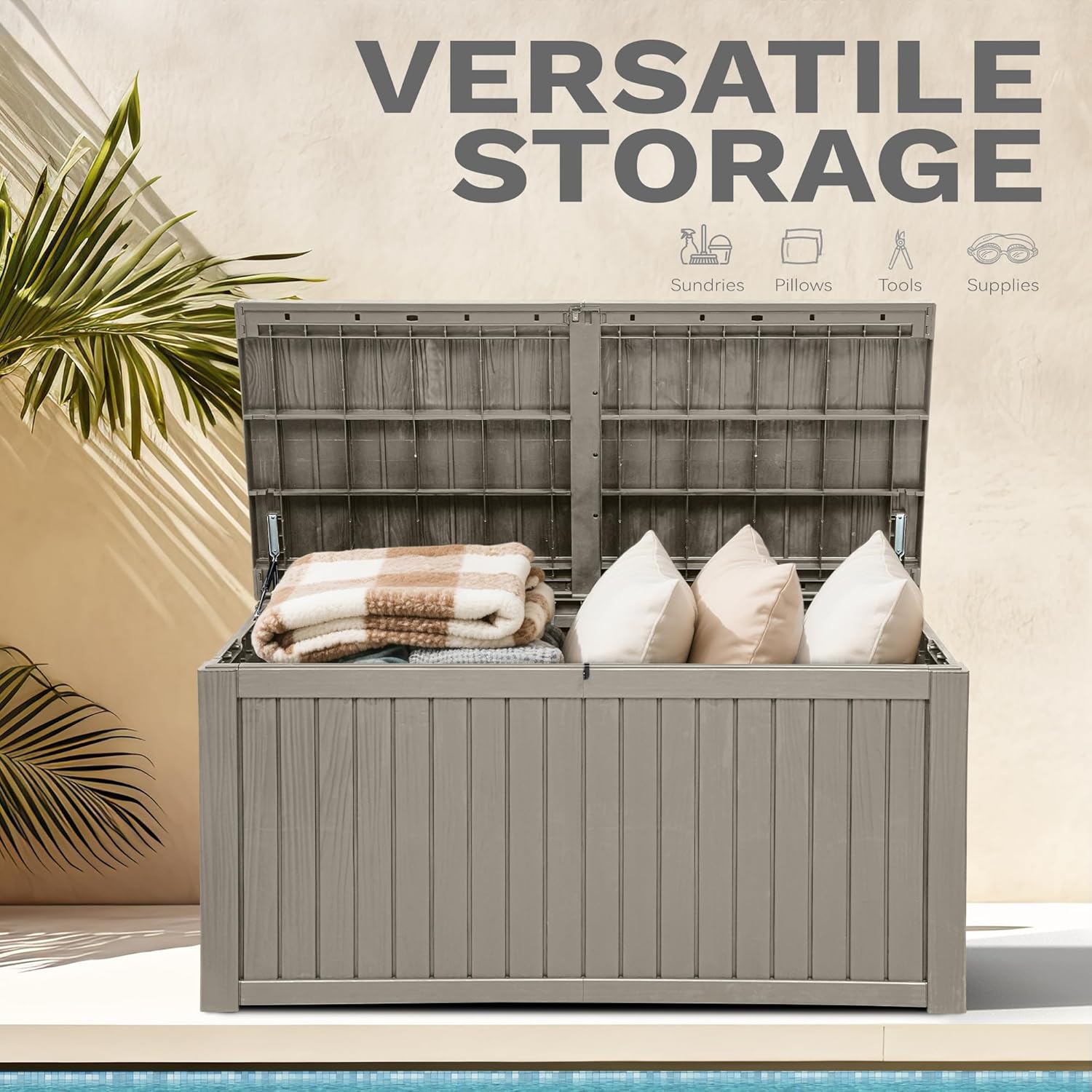 220 Gallon Extra-Large Patio D - Outdoor Furniture With Storage incelemesi ve fiyatı