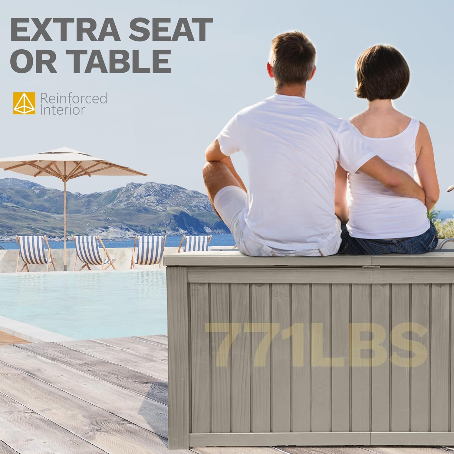 220 Gallon Extra-Large Patio D - Outdoor Furniture With Storage incelemesi ve fiyatı