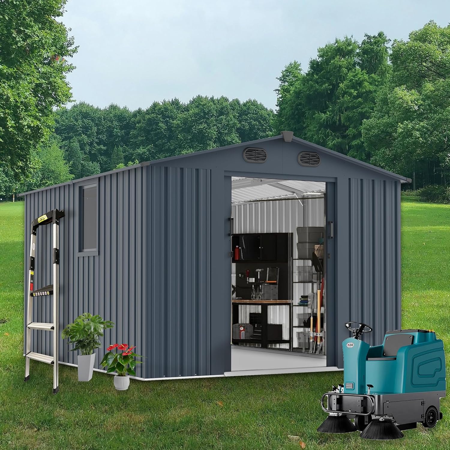 Outdoor Storage Shed 8x10 FT w - Outdoor Furniture With Storage incelemesi ve fiyatı