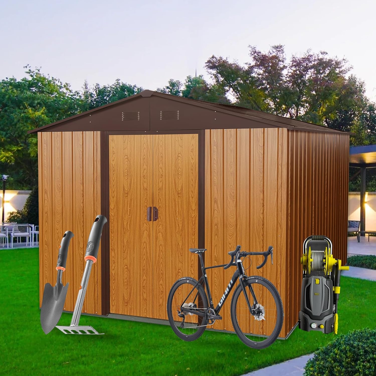 8x10 FT Outdoor Storage Shed,  - Outdoor Furniture With Storage incelemesi ve fiyatı