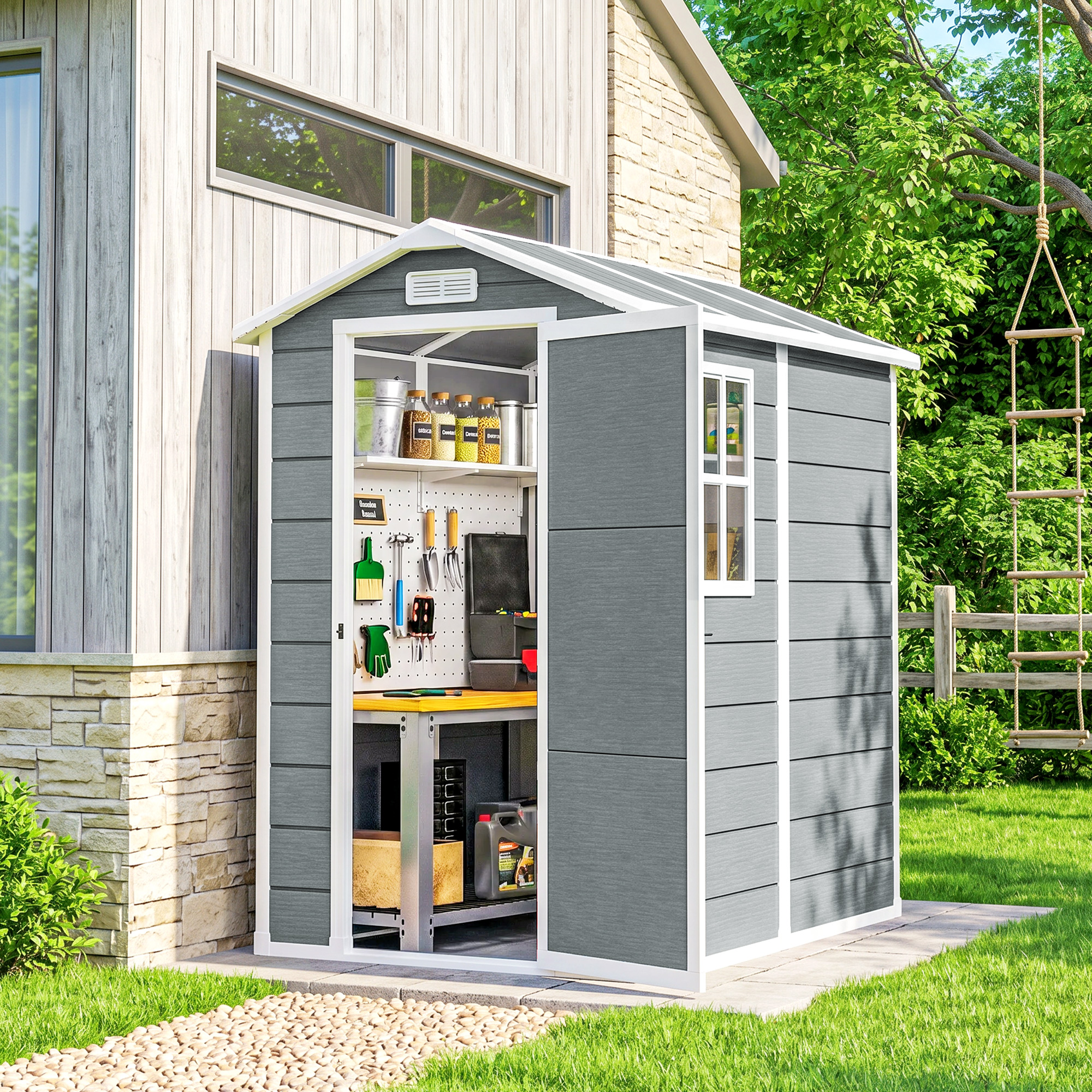 6' X 4' Outdoor Storage Shed,  - Outdoor Furniture With Storage incelemesi ve fiyatı