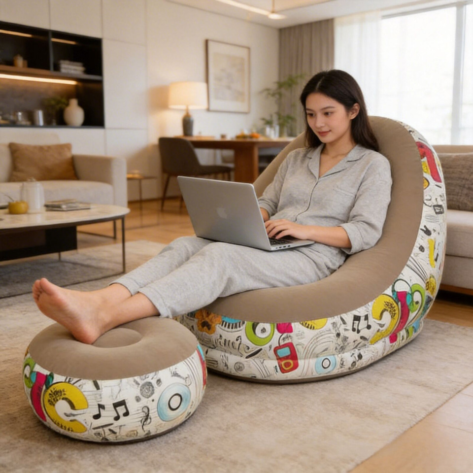 Modern Eco-flocked PVC Inflata - Outdoor Furniture Designer incelemesi ve fiyatı