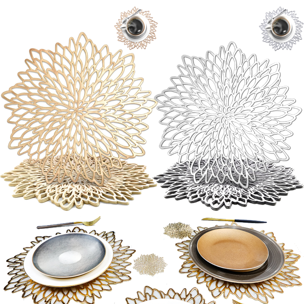 Set of 4 Metallic Placemats Se - Outdoor Furniture Designer incelemesi ve fiyatı