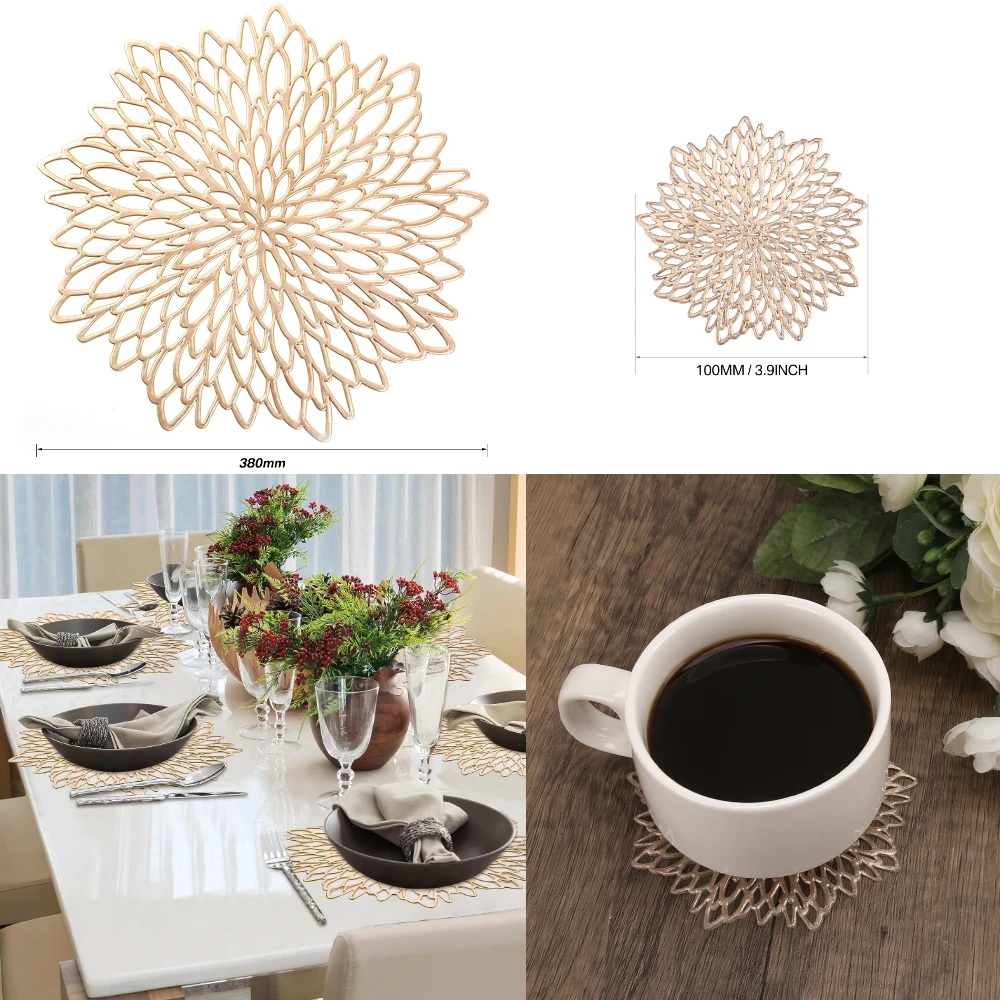 Set of 4 Metallic Placemats Se - Outdoor Furniture Designer incelemesi ve fiyatı