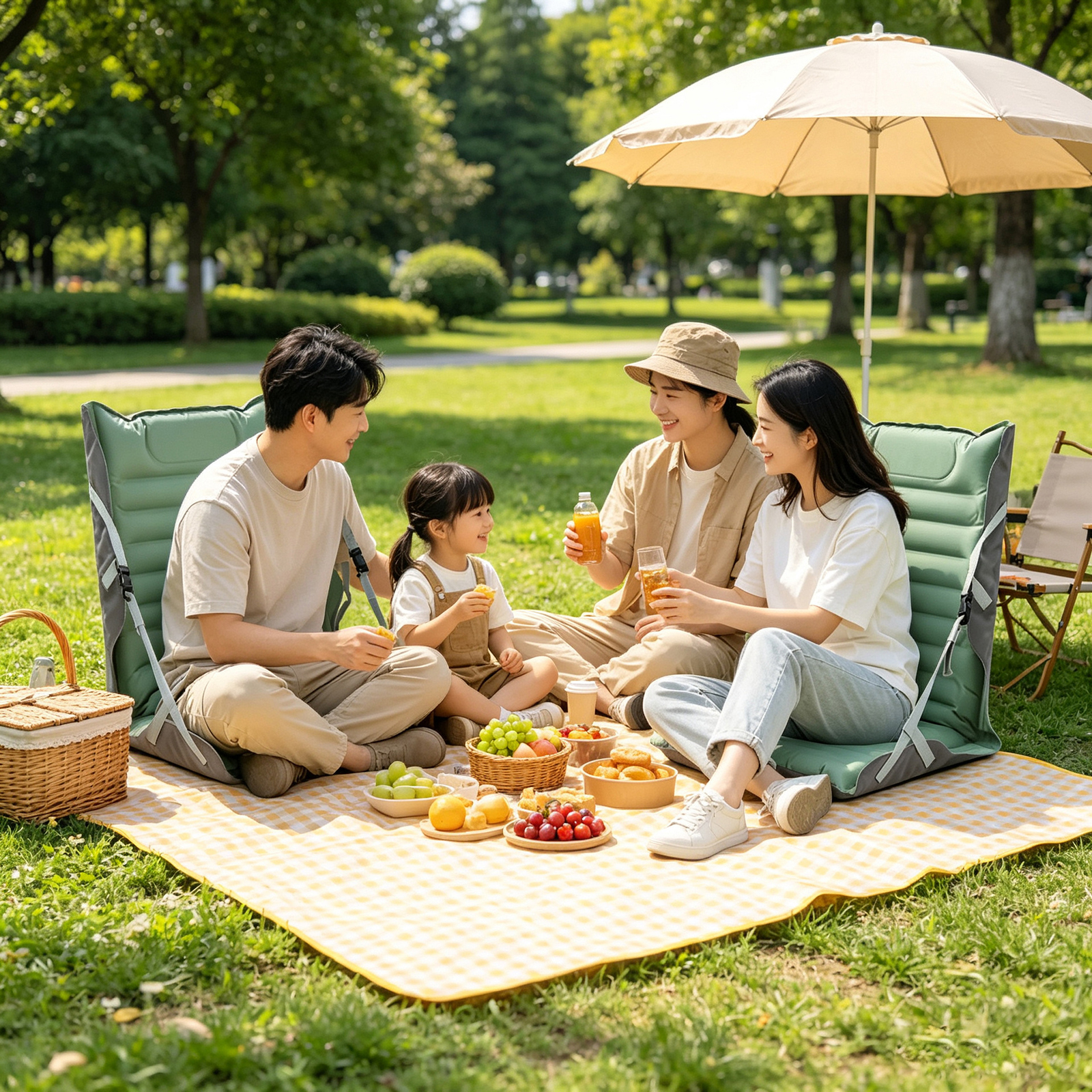 Inflatable Folding Seat Cushio - Outdoor Furniture Green incelemesi ve fiyatı