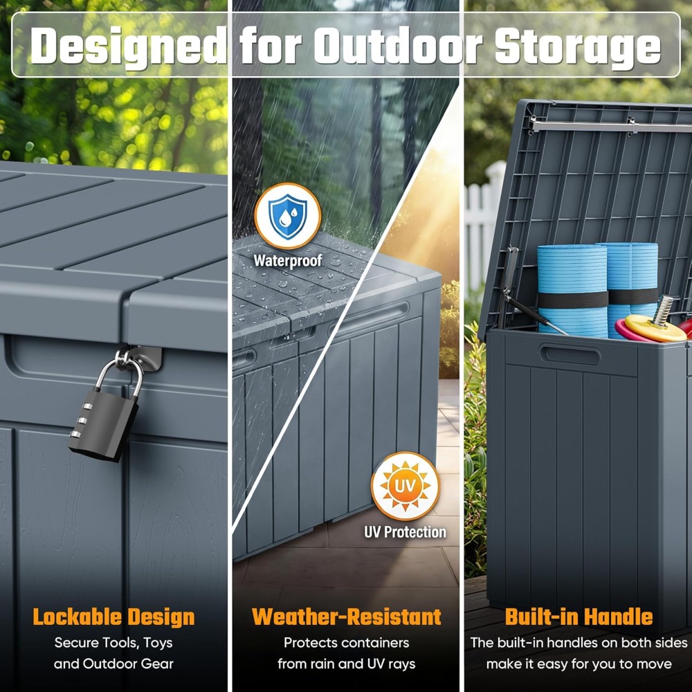 110 Gallon Outdoor Storage Box - Outdoor Furniture With Storage incelemesi ve fiyatı