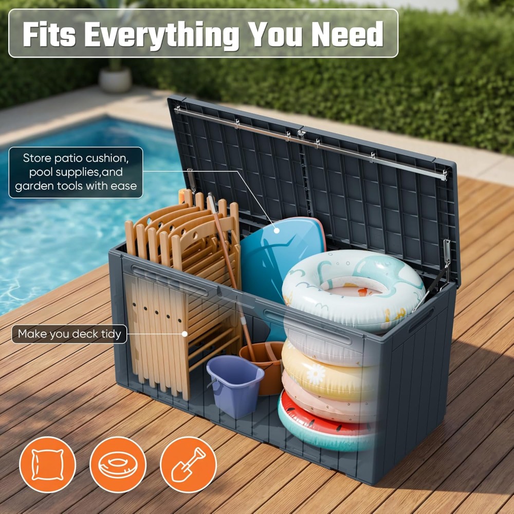 110 Gallon Outdoor Storage Box - Outdoor Furniture With Storage incelemesi ve fiyatı