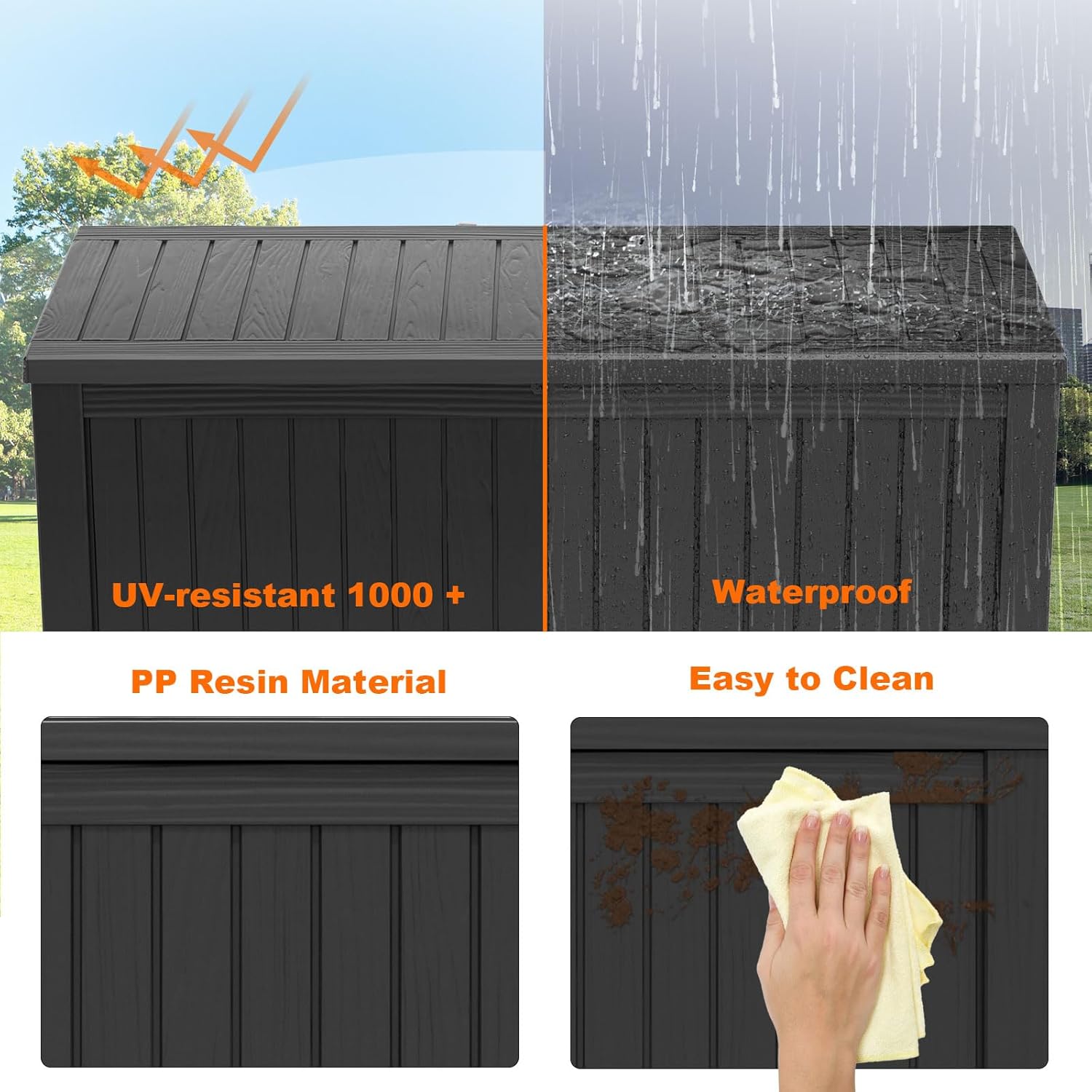 180Gal Lockable Resin Deck Box - Outdoor Furniture With Storage incelemesi ve fiyatı