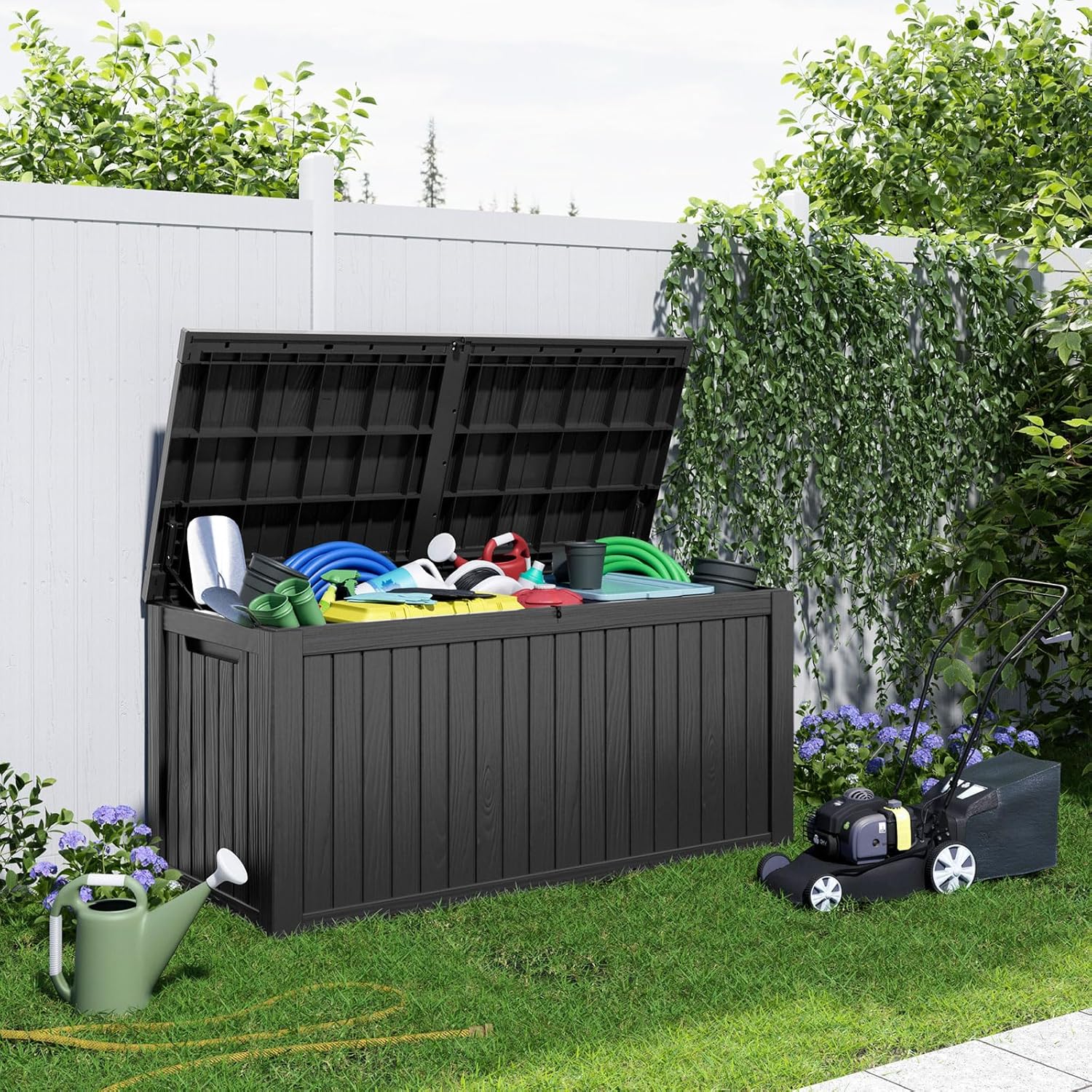 180Gal Lockable Resin Deck Box - Outdoor Furniture With Storage incelemesi ve fiyatı