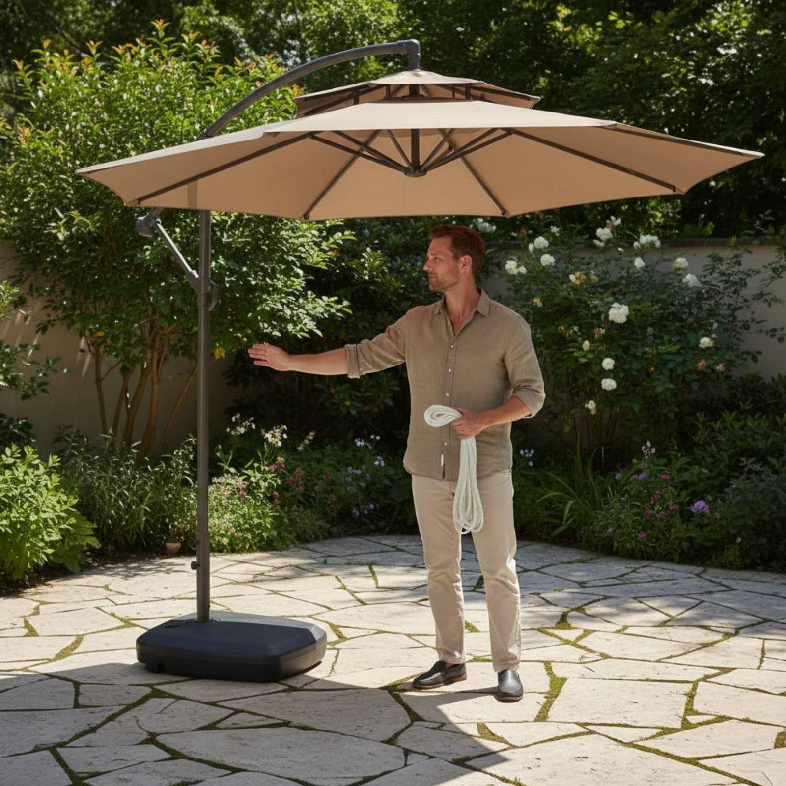 Roman Umbrella Pull Rope Wear- - Outdoor Furniture Patio incelemesi ve fiyatı