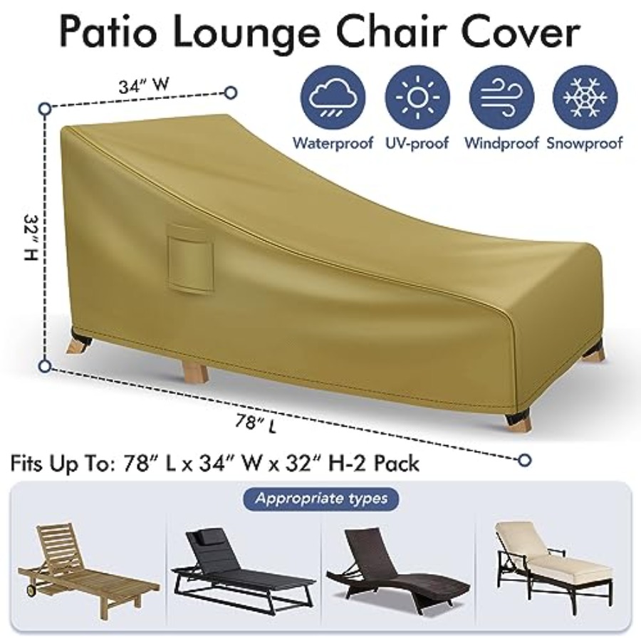 Chaise Lounge Covers Outdoor W - Outdoor Furniture Patio incelemesi ve fiyatı