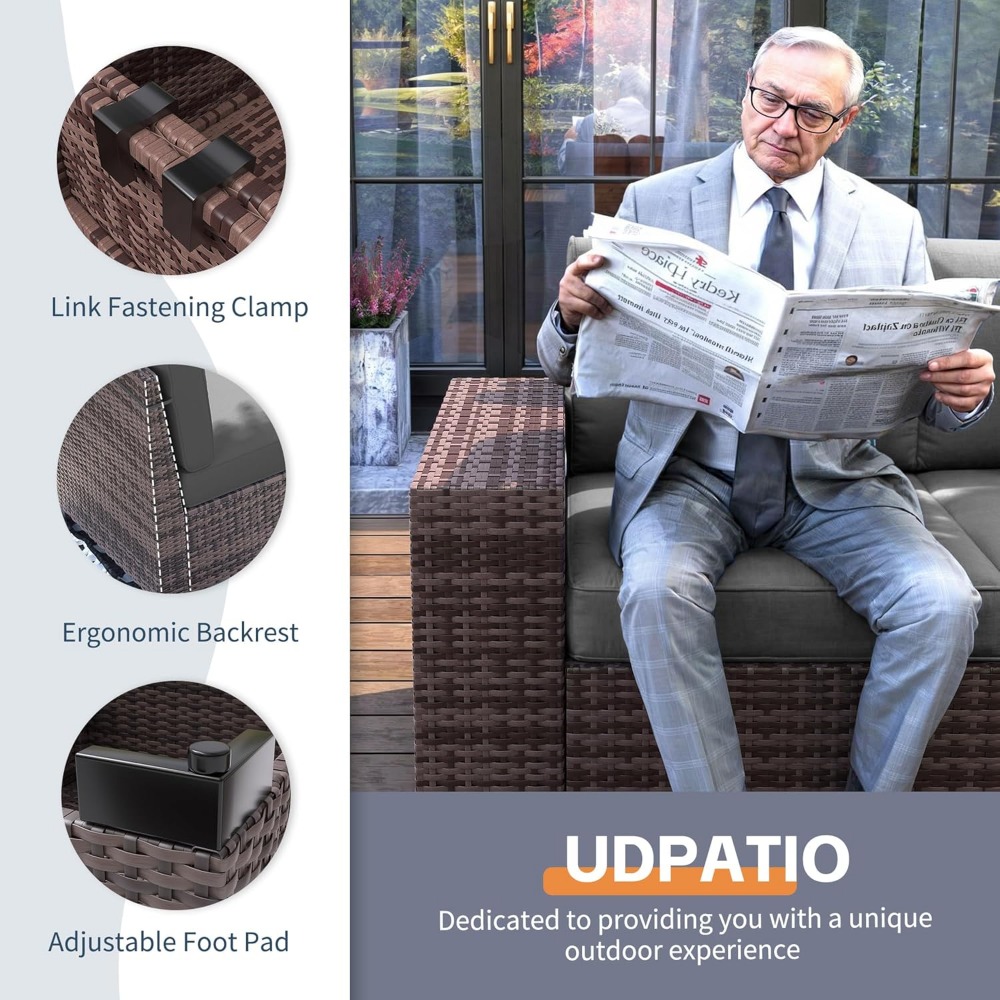 Sectional Sofa Set with Fire P - Outdoor Furniture Europe incelemesi ve fiyatı