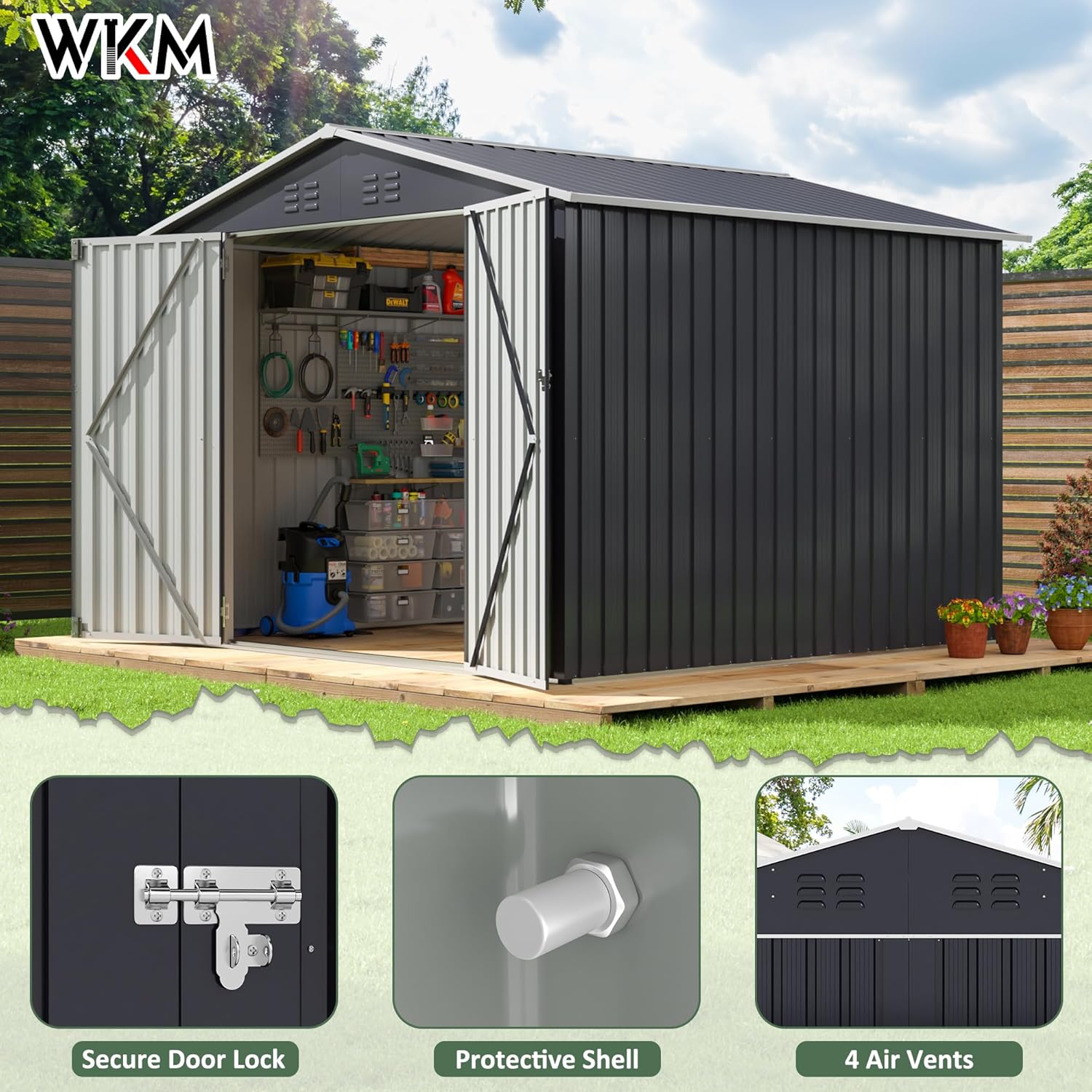 8x8 FT Outdoor Storage Shed, U - Outdoor Furniture Designer incelemesi ve fiyatı